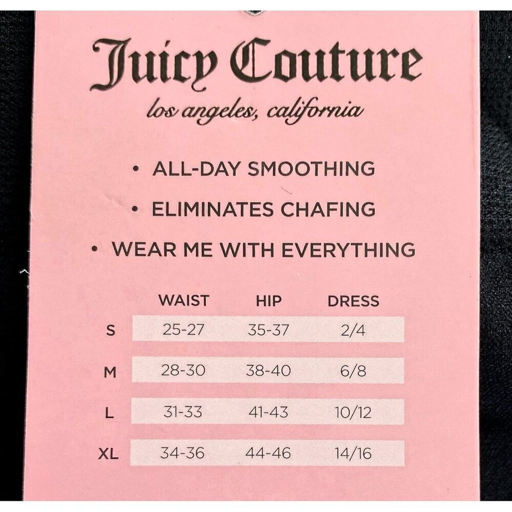 Juicy Couture Seamless Shaping Biker Shorts Slimming Set Black Beige NWT size L - Picture 8 of 8
